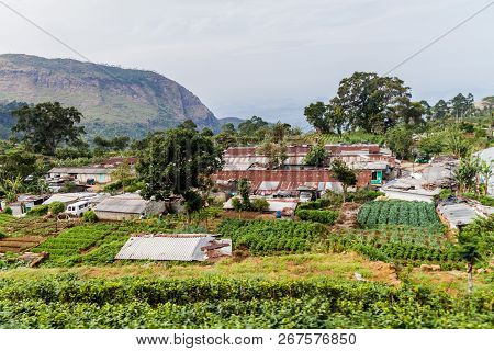 Small Village In Mountains Near Haputale, Sri Lanka