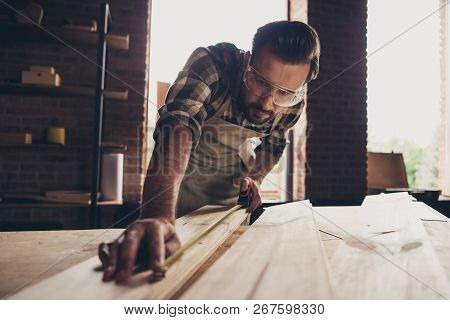 People Person Repairman Fix Wooden Board Flooring Panel Shop Renovation Laminate Concept. Low Angle 