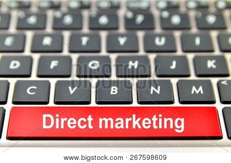 Direct Marketing Word On Computer Keyboard, 3d Rendering