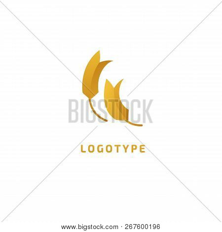 Vector Stock Logo, Abstract Nature Sign. Illustration Design Of Elegant, Premium And Royal Logotype 