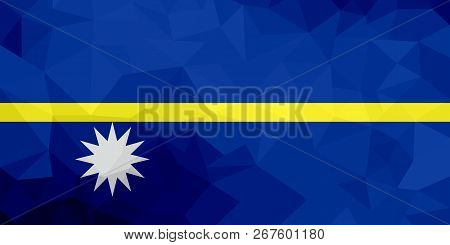 Nauru Polygonal Flag. Mosaic Modern Background. Geometric Design