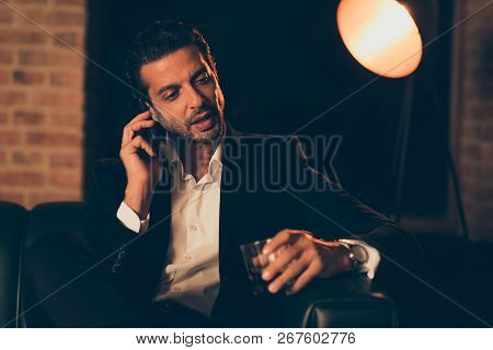Success Billionaire Stubble Gentleman In Elegant Trendy Style Stylish Formal Wear Tux Tuxedo And Chi
