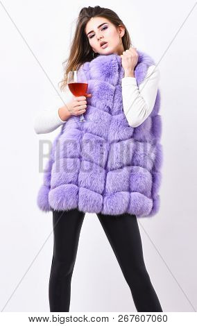 Reasons Drink Red Wine In Wintertime. Alcohol And Cold Weather. Woman Enjoy Wine. Hedonism Concept. 