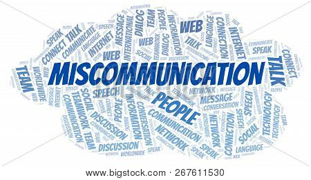 Miscommunication Word Cloud. Wordcloud Made With Text Only.