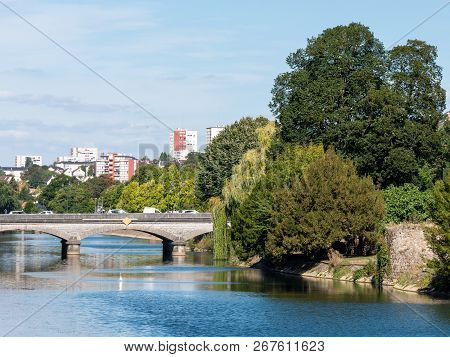 City Of Le Mans, Crossed By The Sarthe River.