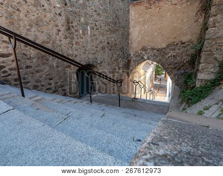 Stairs In The Old Town Of Le Mans, France.