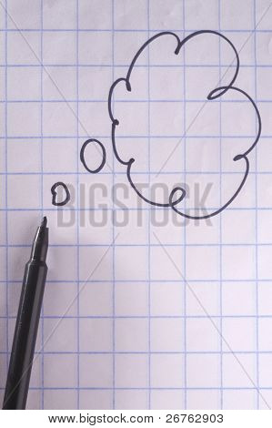 รูปเครื่องหมายด้วยฟองเสียงหุ้น