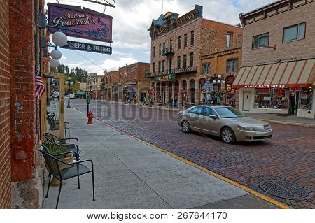 Deadwood, South Dakota, September 25, 2018 : Streets Of Deadwood. The Entire City Is A National Hist