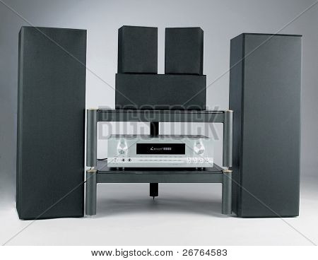 home theater isolated on plain background with clipping path