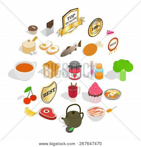 Commodity Icons Set. Isometric Set Of 25 Commodity Vector Icons For Web Isolated On White Background