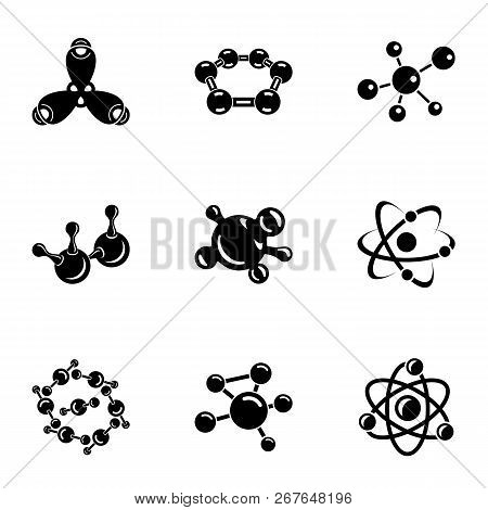 Chemistry Of Intermixture Icons Set. Simple Set Of 9 Chemistry Of Intermixture Vector Icons For Web 