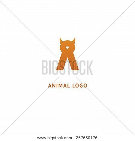 Cat Silhouette Logo. Vector Abstract Minimalistic Illustration Veterinary. Kitten Icon. Pet, Pet Sho