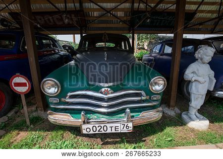 Myshkin, Russia - July 8, 2013: Museum Of Retro Cars: Gaz-m20v Pobeda