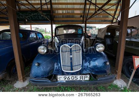 Myshkin, Russia - July 8, 2013: Museum Of Retro Cars: Opel Super 6