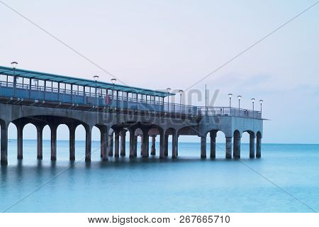 Boscombe Pier At Twilight, Bournemouth, Dorset England
