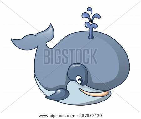 Right Whale Icon. Cartoon Of Right Whale Icon For Web Design Isolated On White Background