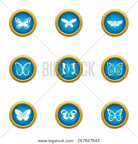 Cutworm Icons Set. Flat Set Of 9 Cutworm Icons For Web Isolated On White Background