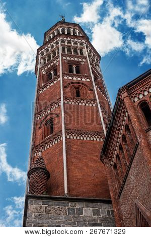 San Gottardo Bell Tower In Milan, Italy. Architect Francesco Pecorari From Cremona. The First Public