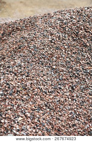 Heap Of Gravel   At Dry Sunny Summer Day