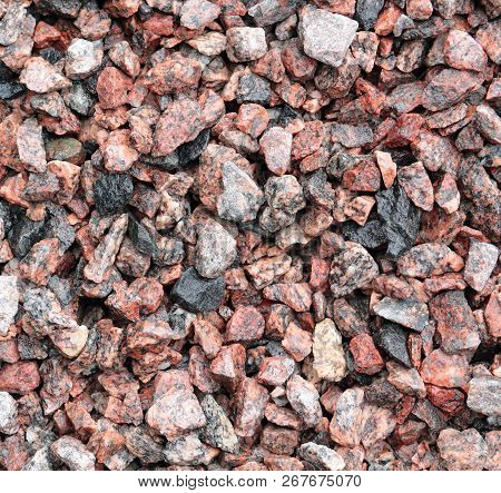 Gravel For Background   At Dry Sunny Summer Day