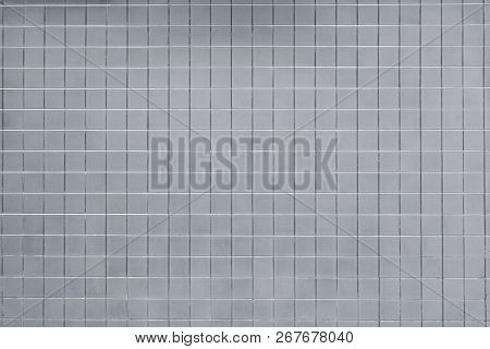 Close-up Of A Platinum Colored Tiled Wall.
View To A Silver Colored Wall.
Geometric Shapes And Backg