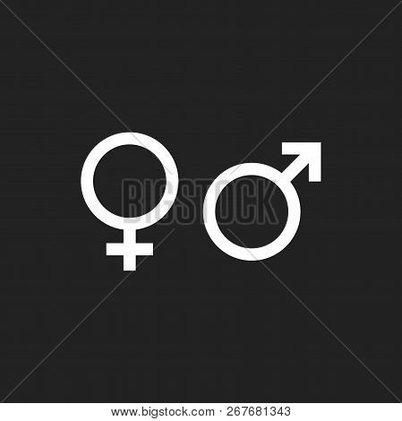 Gender Sign Vector Icon. Men And Woomen Concept Icon.