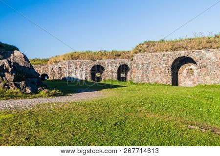 Fortifications At Suomenlinna Sveaborg , Sea Fortress Island In Helsinki, Finland