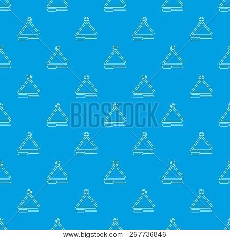 Musical Triangle Pattern Vector Seamless Blue Repeat For Any Use
