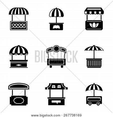 Trading Tent Icons Set. Simple Set Of 9 Trading Tent Vector Icons For Web Isolated On White Backgrou
