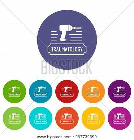 Correction Traumatology Icons Color Set Vector For Any Web Design On White Background