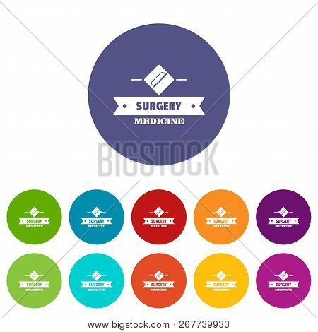 Surgery Medicine Icons Color Set Vector For Any Web Design On White Background