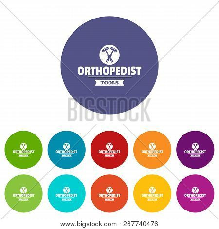 Orthopedic Tool Icons Color Set Vector For Any Web Design On White Background