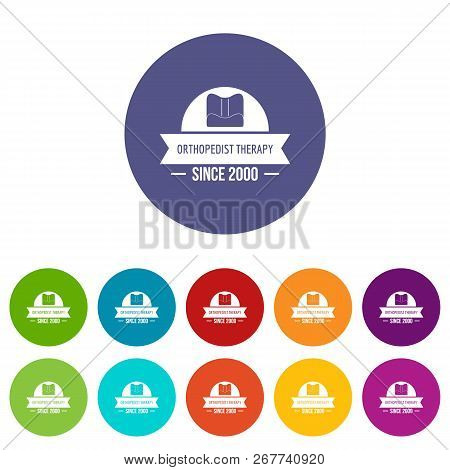 Orthopedic Therapy Icons Color Set Vector For Any Web Design On White Background