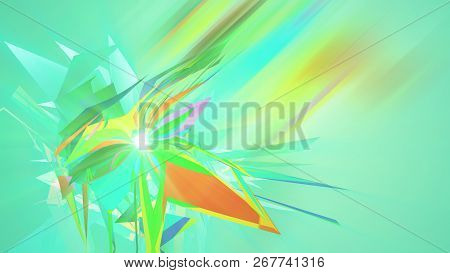 Colorful Crystaline Triangles In Salad Backdrop