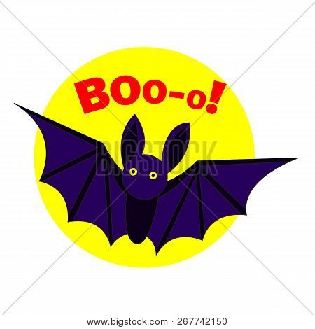 Bat Boo Logo. Cartoon Of Bat Boo Logo For Web Design Isolated On White Background