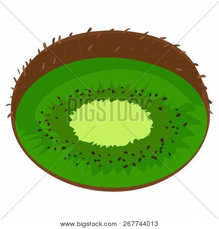 Cut Kiwi Icon. Cartoon Of Cut Kiwi Icon For Web Design Isolated On White Background