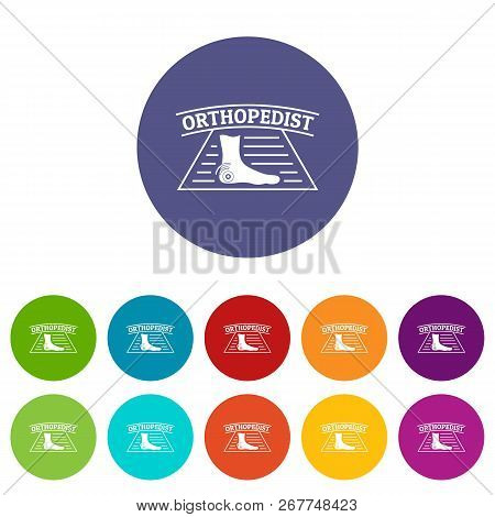 Leg Orthopedic Icons Color Set Vector For Any Web Design On White Background
