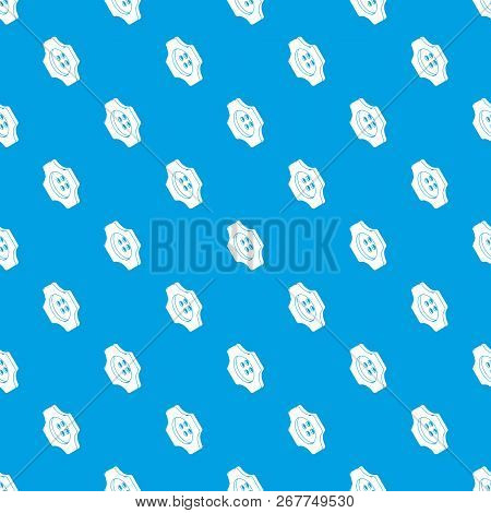 Cogwheel Clothes Button Pattern Vector Seamless Blue Repeat For Any Use