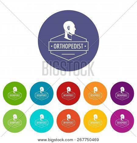 Neck Orthopedic Icons Color Set Vector For Any Web Design On White Background