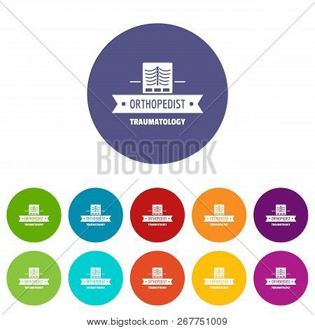 Orthopedic Prosthesis Icons Color Set Vector For Any Web Design On White Background