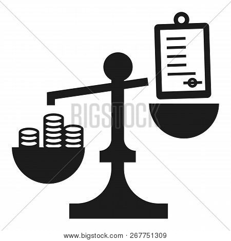 Money Bribery Balance Icon. Simple Illustration Of Money Bribery Balance Icon For Web Design Isolate