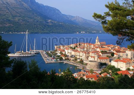 Isola di Korcula e la città, Croazia
