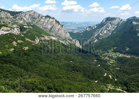 Amazing Landscape Of Balkan Mountains With Vratsata Pass,  Town Of Vratsa And Village Of Zgorigrad, 