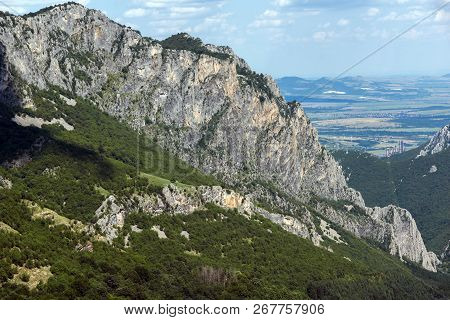 Amazing Landscape Of Balkan Mountains With Vratsata Pass,  Town Of Vratsa And Village Of Zgorigrad, 