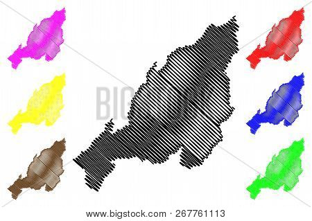 Nagaland (states And Union Territories Of India, Federated States, Republic Of India) Map Vector Ill