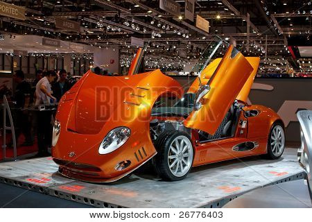 Genf, März 7: Spyker auf dem Display auf der 79. Internationaler Auto show Palexpo am März 7, 2009 in