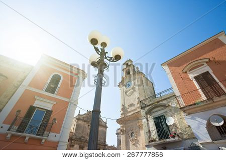 Massafra, Apulia, Italy - The Sun Illuminating The Historic Church Of Massafra