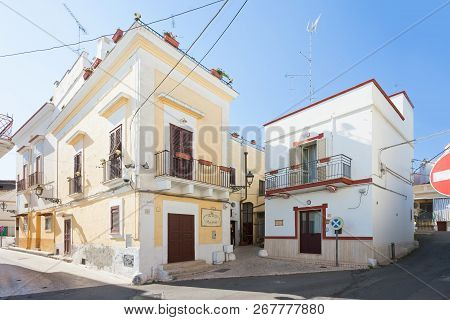 Massafra, Apulia, Italy - May 31, 2017 - A Traditional Building In The Streets Of Massafra