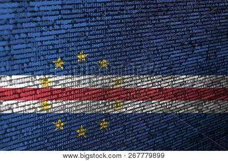 Cabo Verde Flag  Is Depicted On The Screen With The Program Code. The Concept Of Modern Technology A