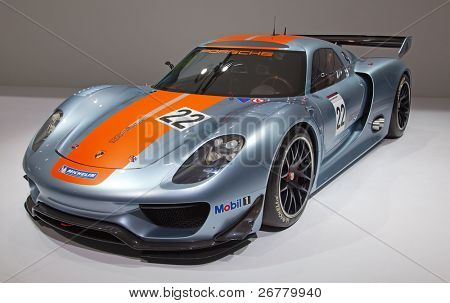 Genève - 8 marts: The Porsche 918 RSR racing bil udstillet på den 81 International Motor Show Pal